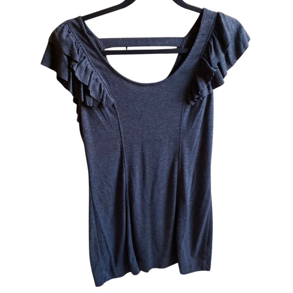 Forever 21 Ruffle Sleeve Scoop Neck Top – Size M - Picture 3 of 6